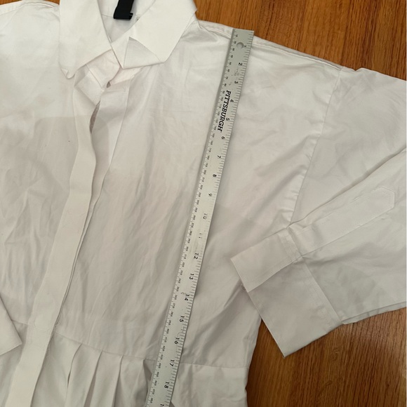 NORMA KAMALI White Oversized Boyfriend Shirt Dress
Size L (#3) - Picture 10 of 15